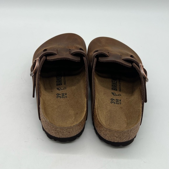 Birkenstock Boston Women’s Sz 8 Brown Habana Oiled Leather Soft Footbed Shoes. - Picture 6 of 12